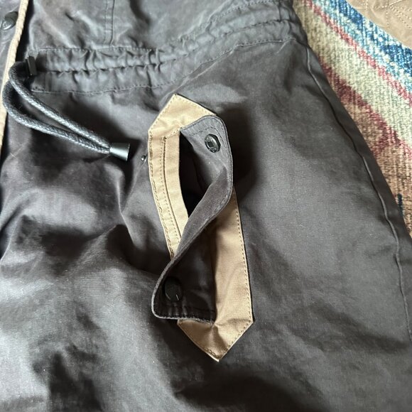 Sam Edelman Quilted Sleeve Hooded Parka Jacket Womens M Hybrid Long Drawstring - Picture 5 of 16